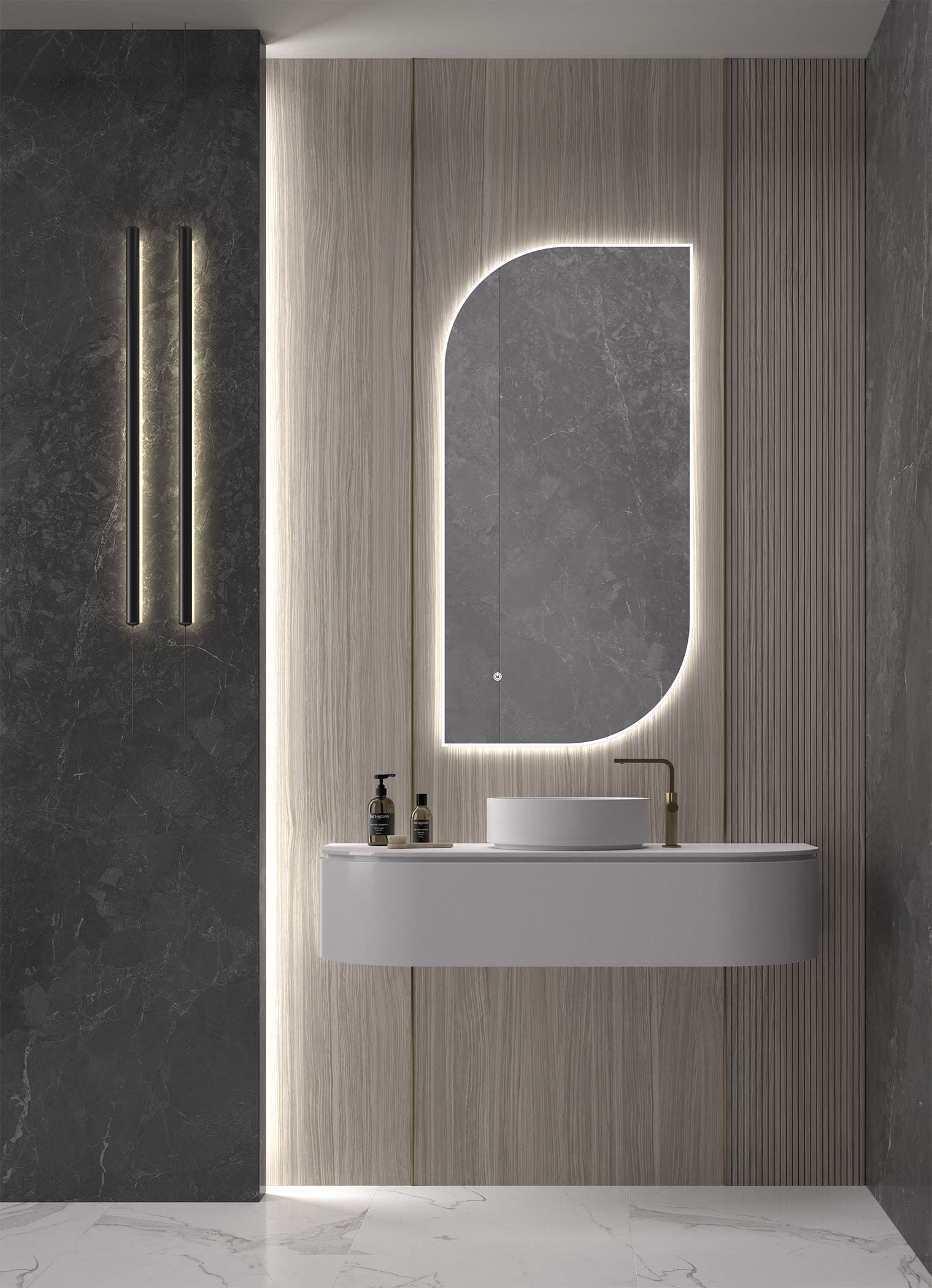Miroir de salle de bains avec éclairage LED Lofoten Eurobath principal 0