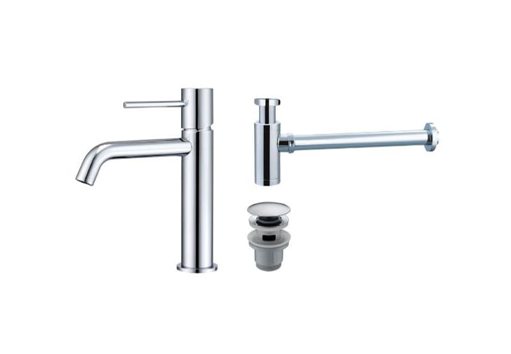 Pack Robinet de lavabo Imex Monza + bonde clic-clac + siphon rond exposé principal 0