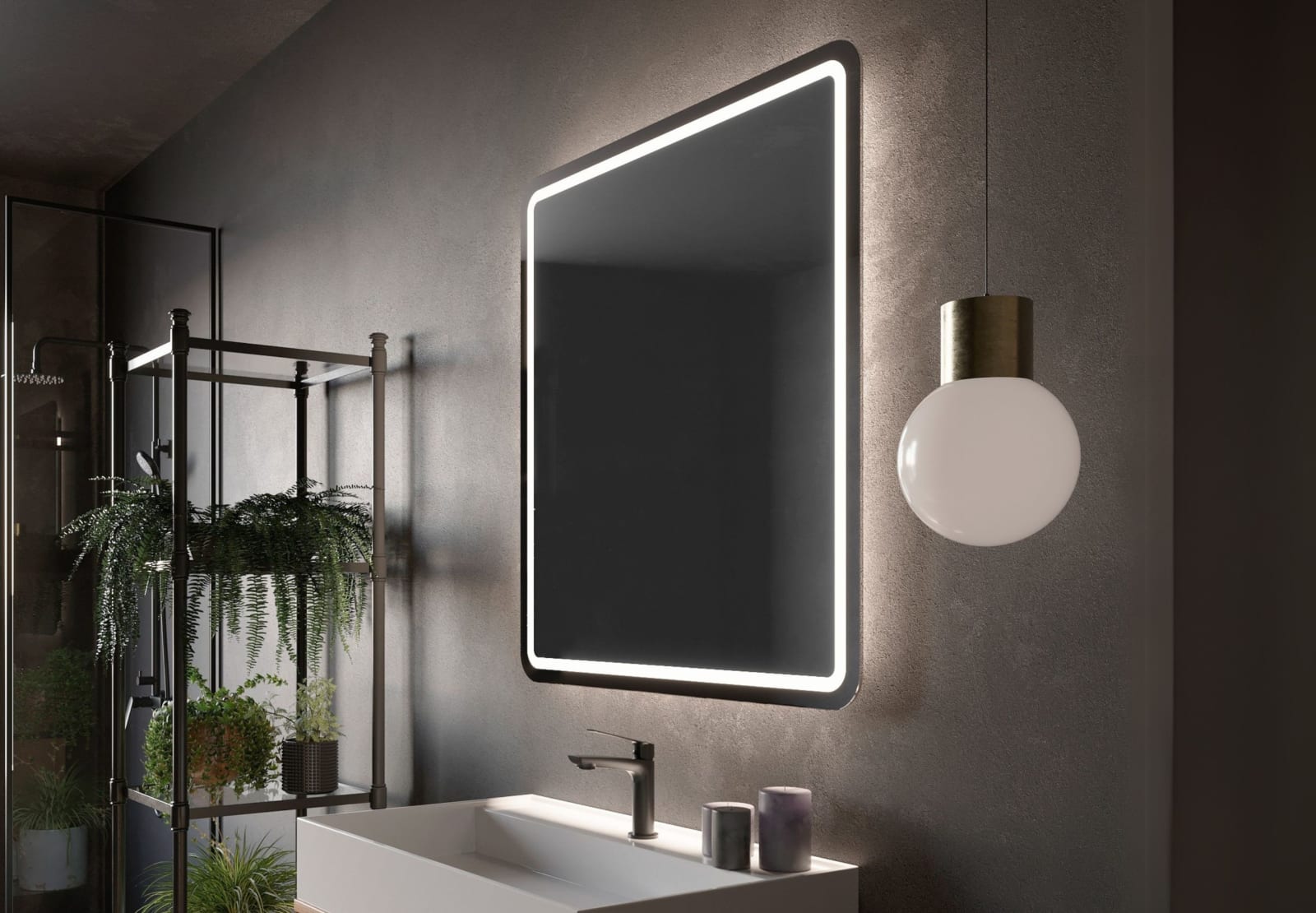 Miroir de salle de bains avec éclairage LED Austria Ledimex principal 0