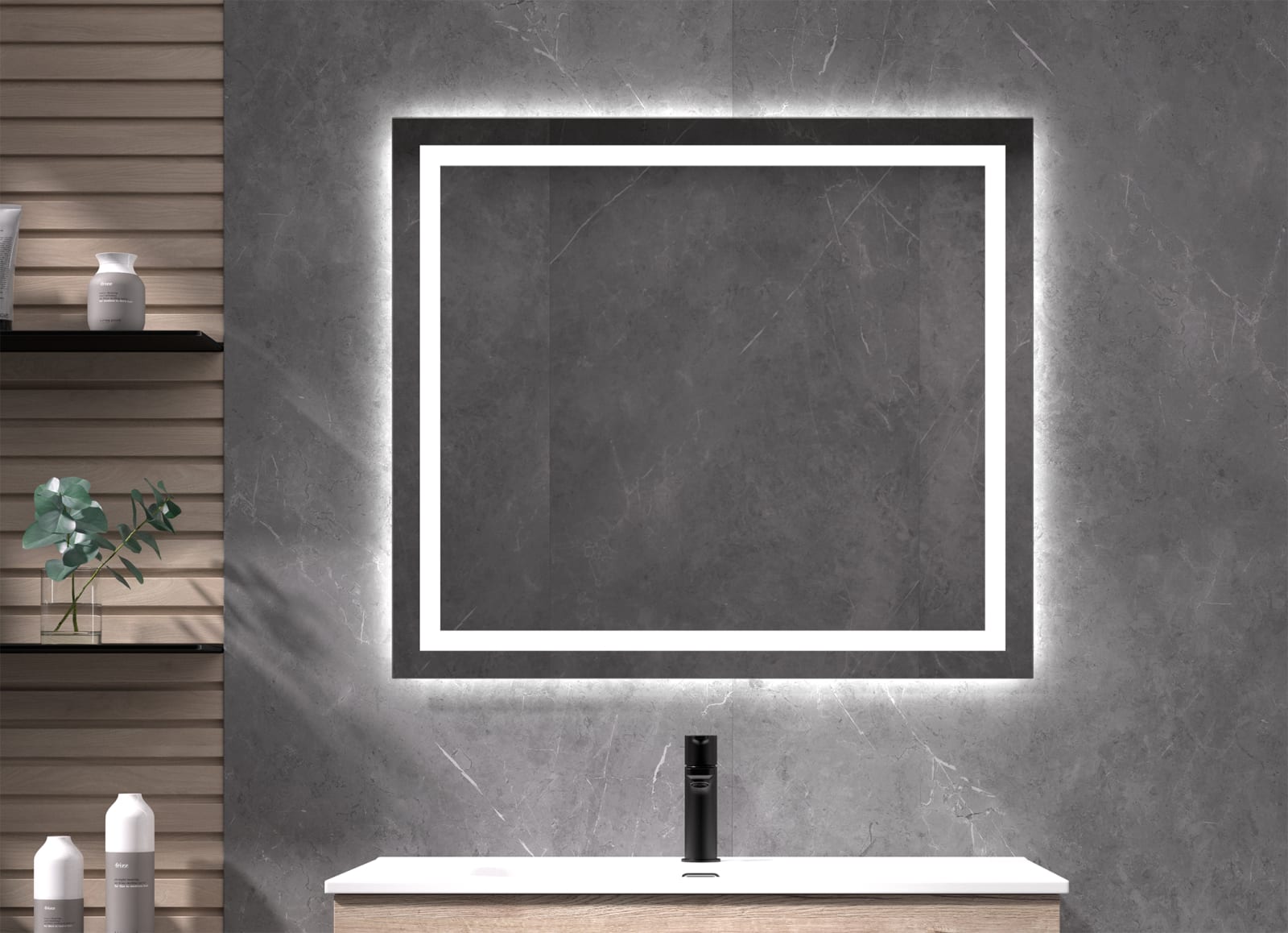 Miroir de salle de bains avec éclairage LED Cíes Eurobath principal 0
