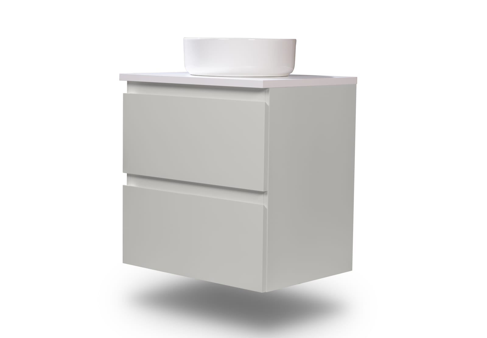 Petit meuble de salle de bain Nivo Bruntec 2 tiroirs suspendu principal 0