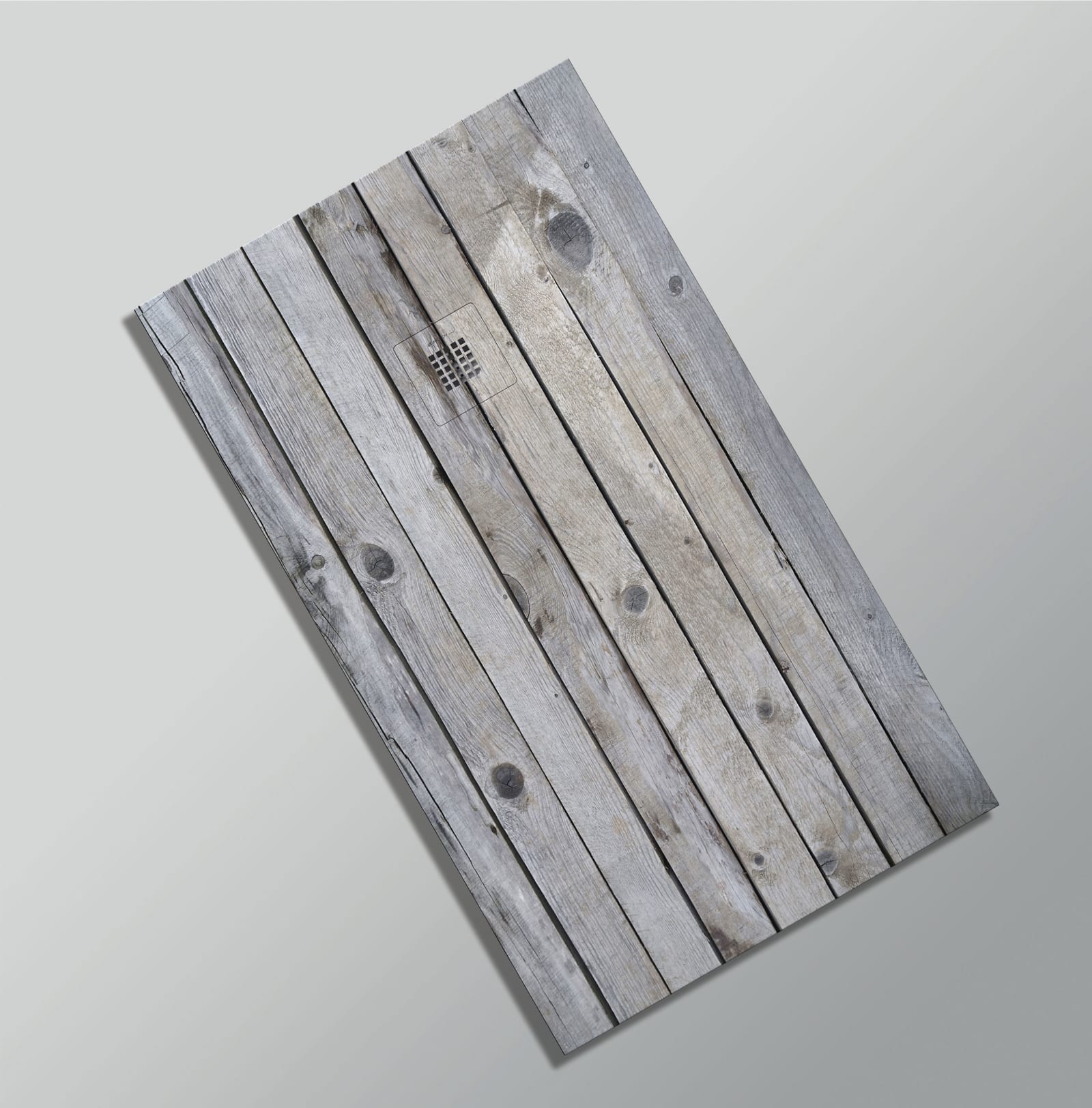 Receveurs de douche en résine décorés Design 3D Bois Rustique Bruntec principal 0