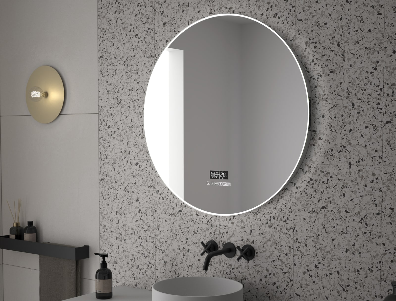 Miroir de salle de bains avec éclairage LED Caledonia Eurobath principal 0