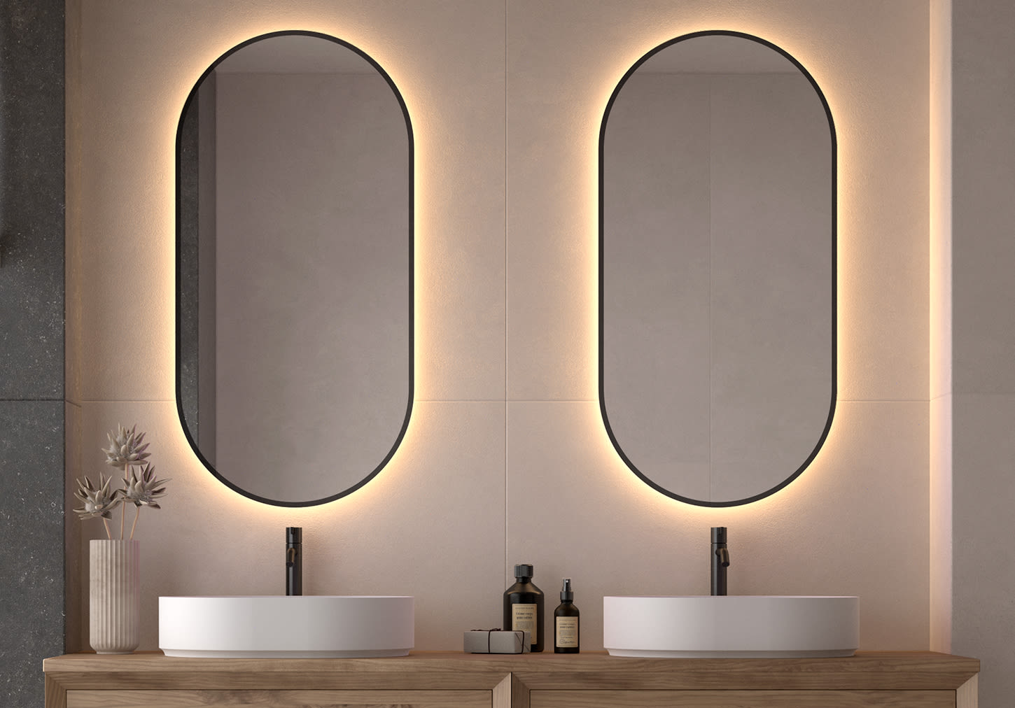 Portia Bruntec Miroir de salle de bain avec éclairage LED principal 0