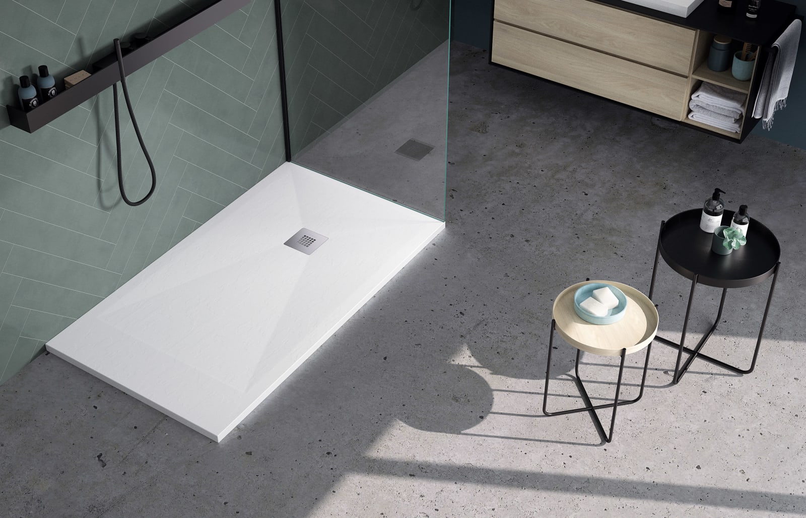 Receveur de douche en résine Stone Plus Bruntec principal 0