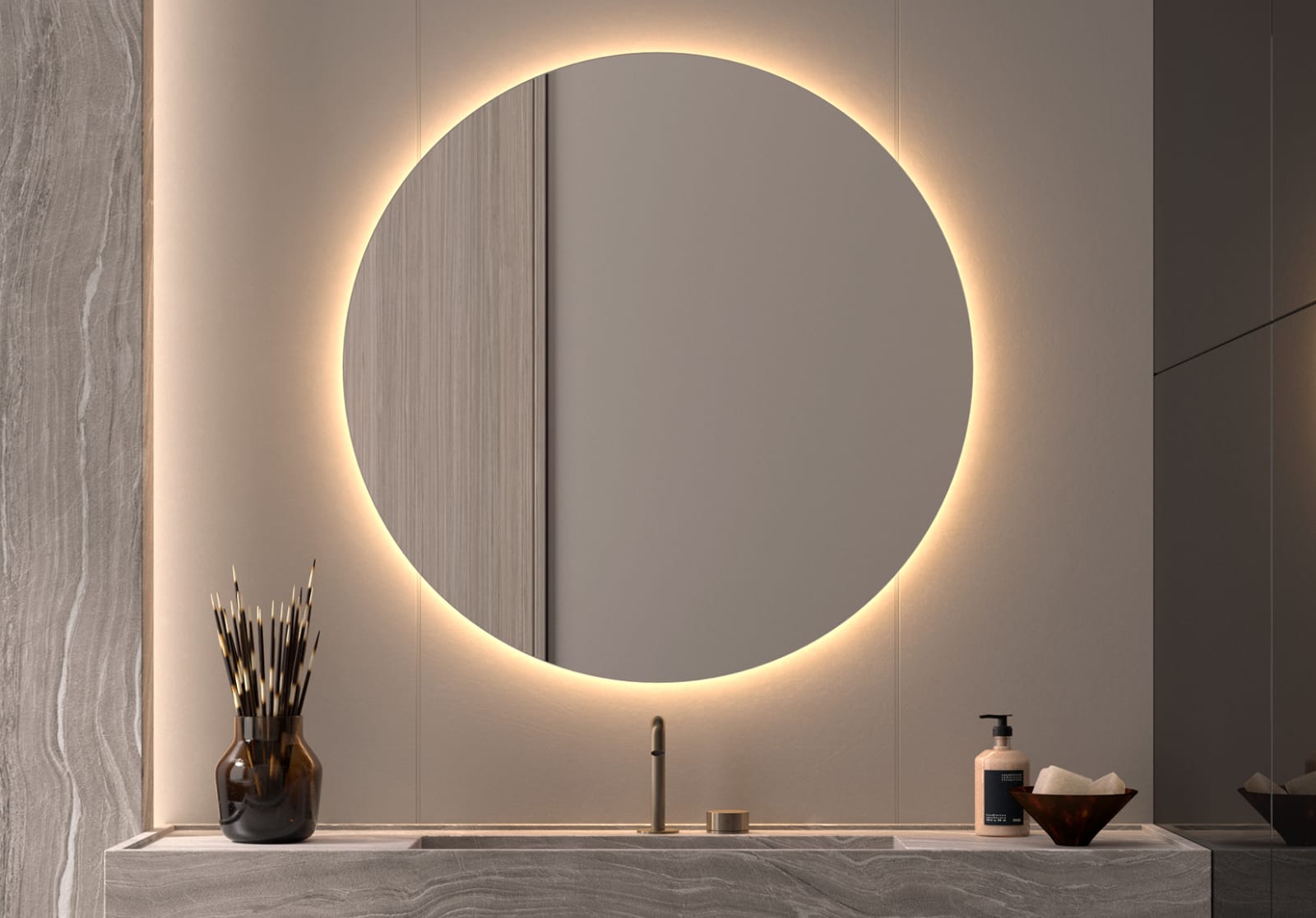 Bruntec Sun Miroir de salle de bain avec éclairage LED principal 0