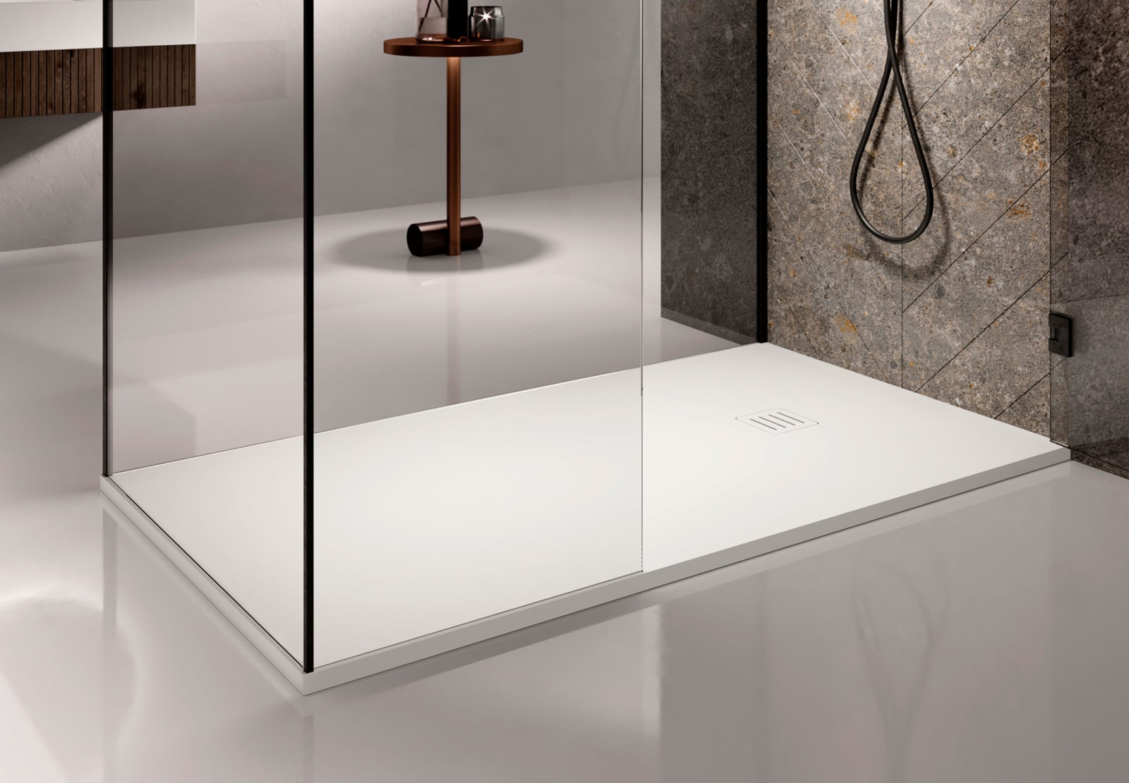 Receveur de douche en Solid Surface Corian DuPont Antares Hidronatur principal 0