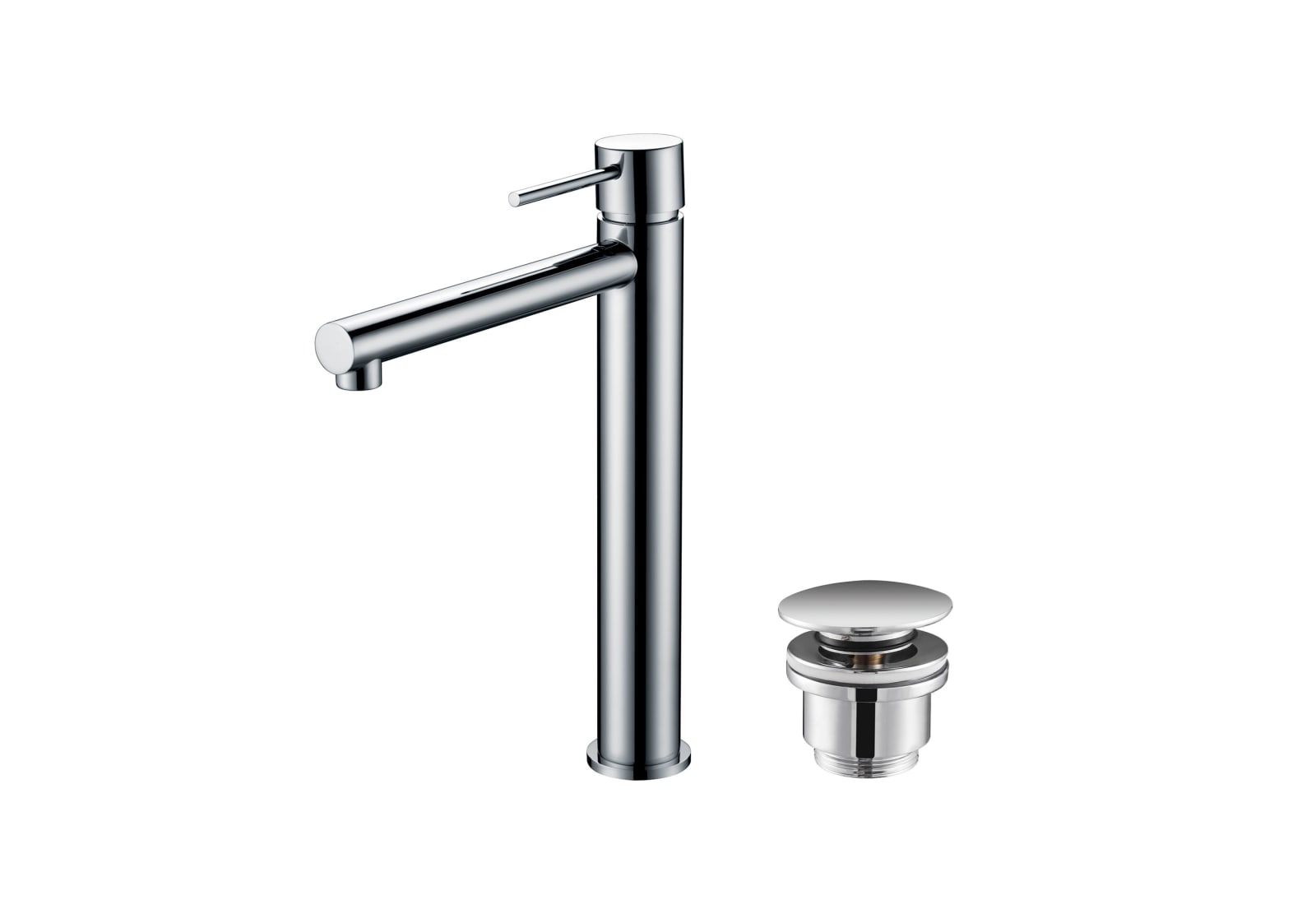 Milos Imex robinet de lavabo à bec haut + pack de bondes click-clack principal 0
