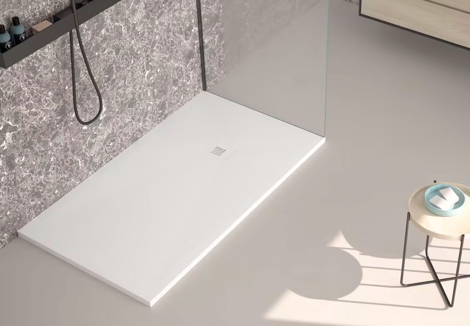 Receveur de douche en résine Design Basic Bruntec principal 0
