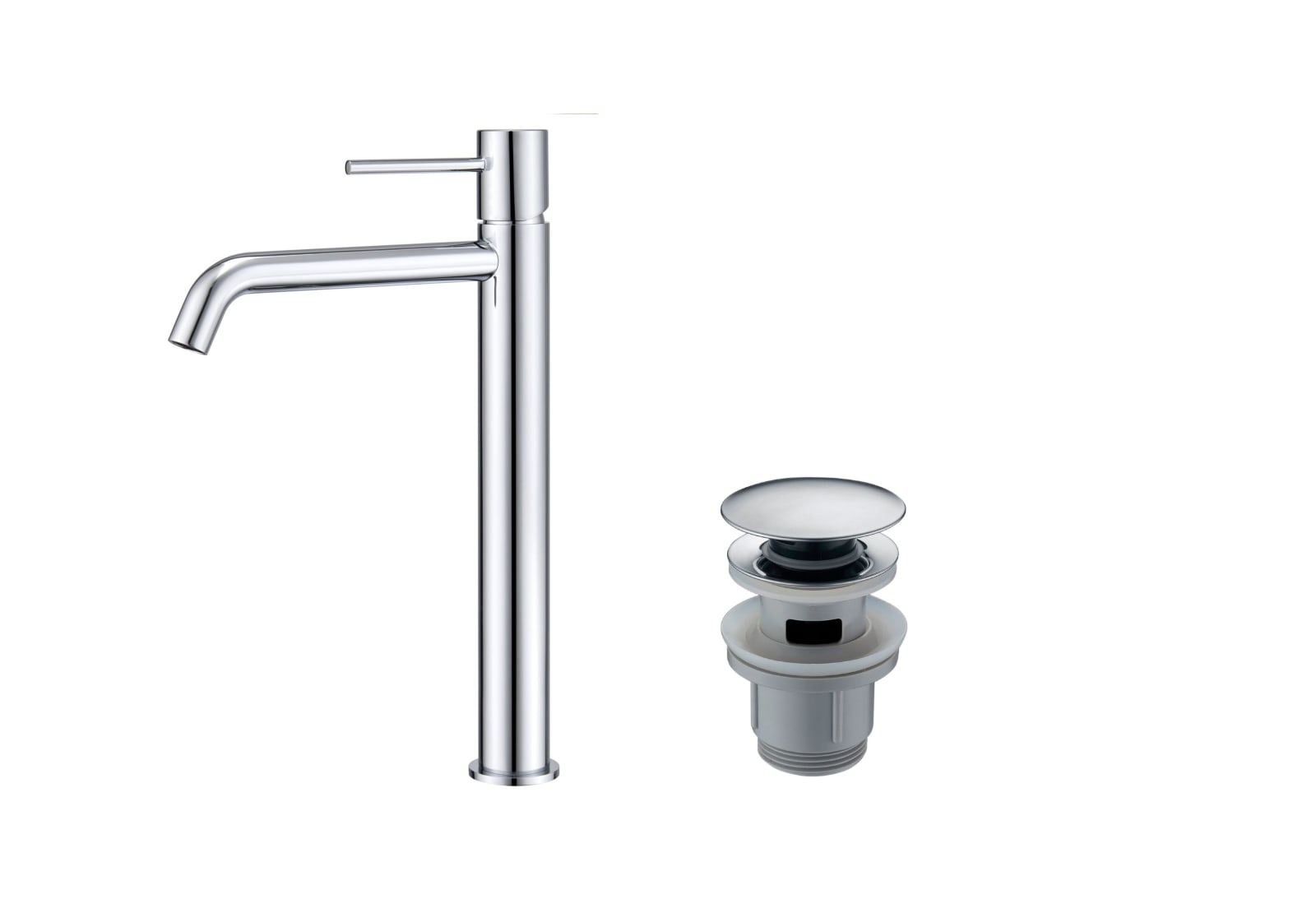 Pack Mitigeur de lavabo bec haut Monza Imex + Valve click-clack principal 0