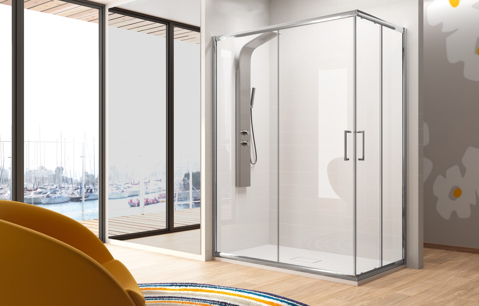 Paroi de douche Bella (BL607+BL607) Kassandra principal 0