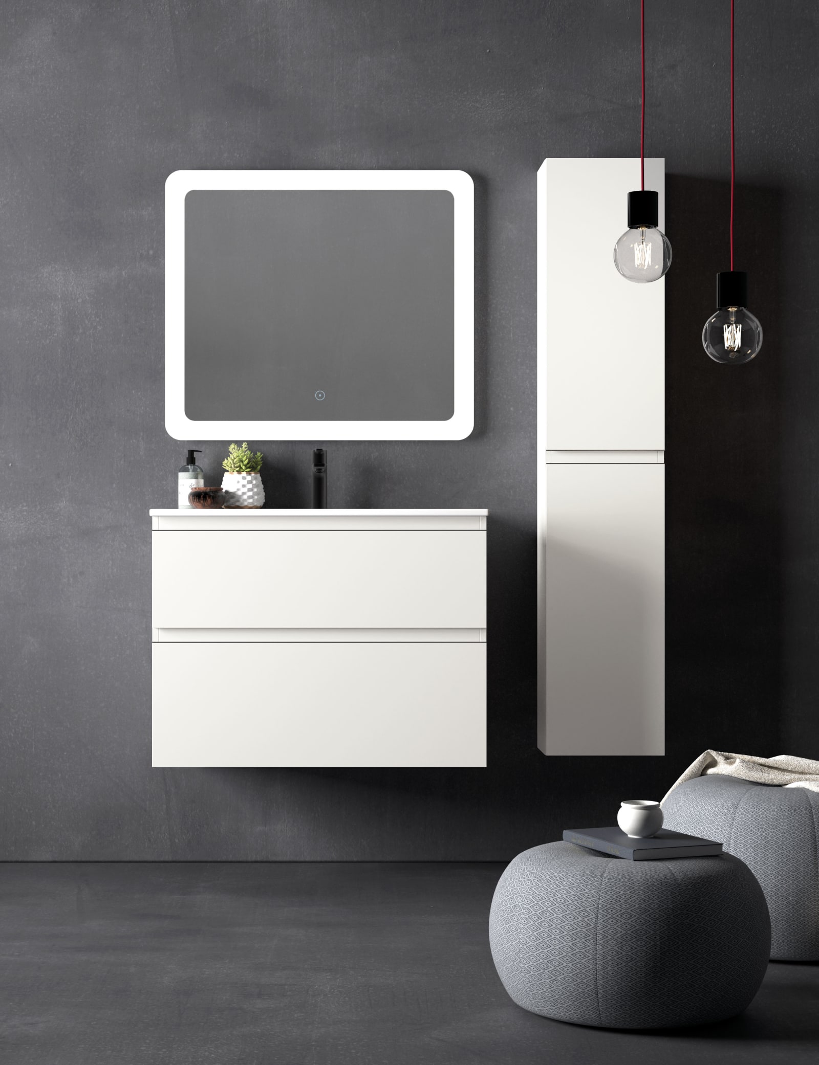 Armoire de toilette à profondeur réduite 39 cm Carmen Avila dos principal 0