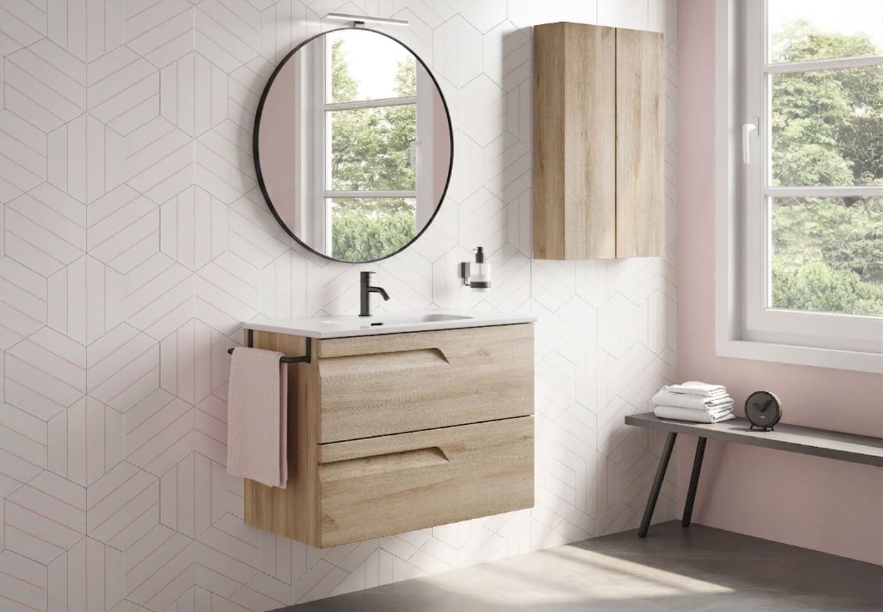 Ensemble de meubles de salle de bains profondeur réduite 39 cm Vitale Royo principal 0