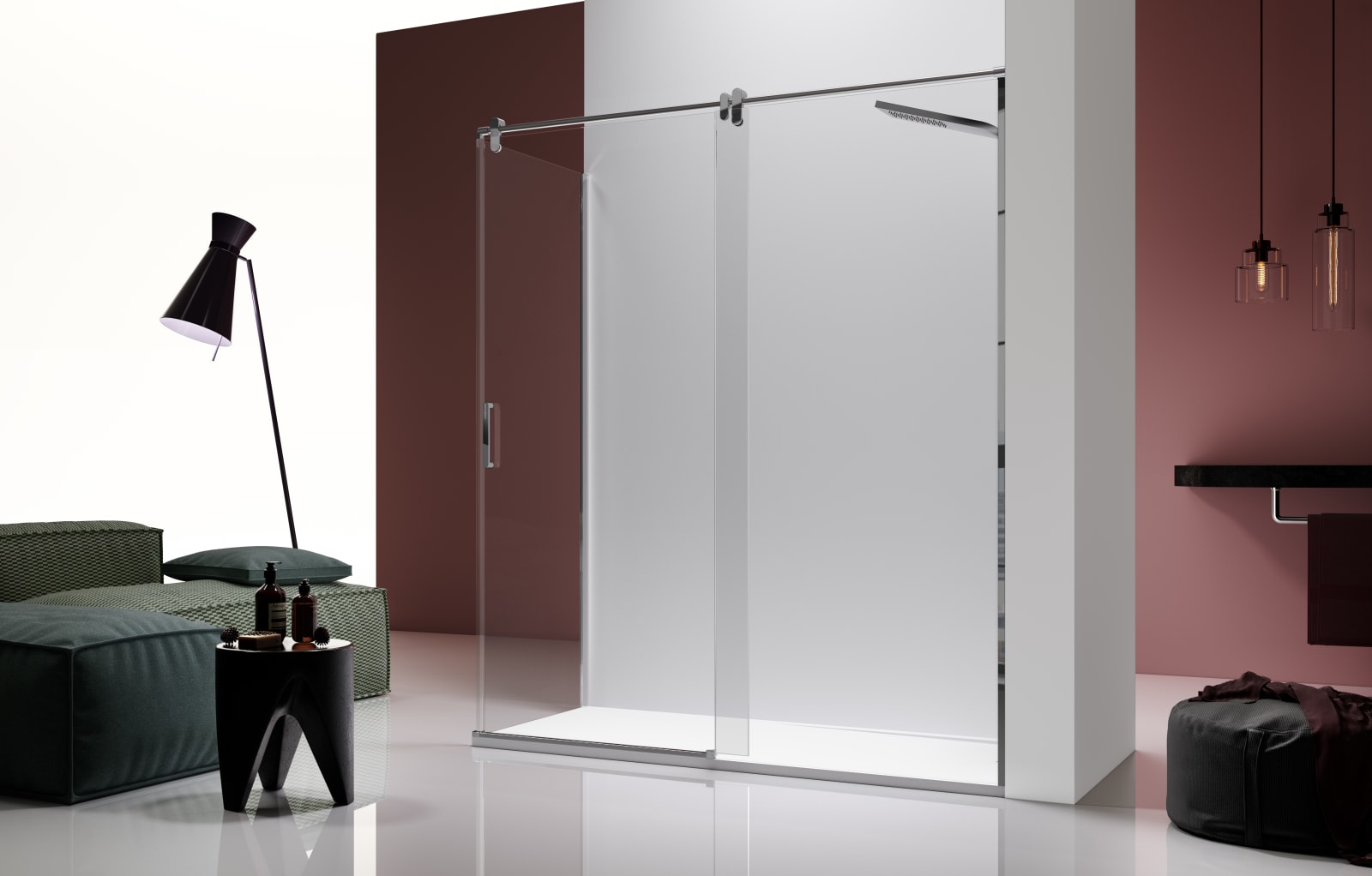 Paroi de douche Slim (LM102+LM103) Kassandra principal 0