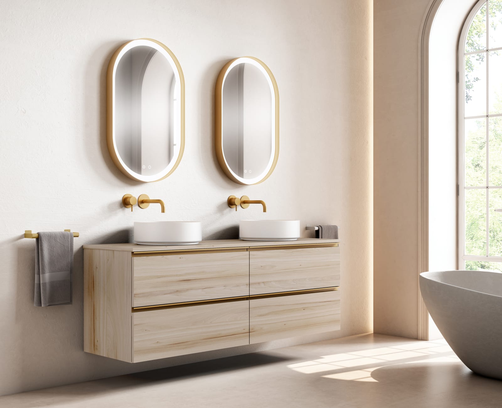 Meuble de salle de bains avec plan de toilette hydrofuge Granada Visobath principal 0