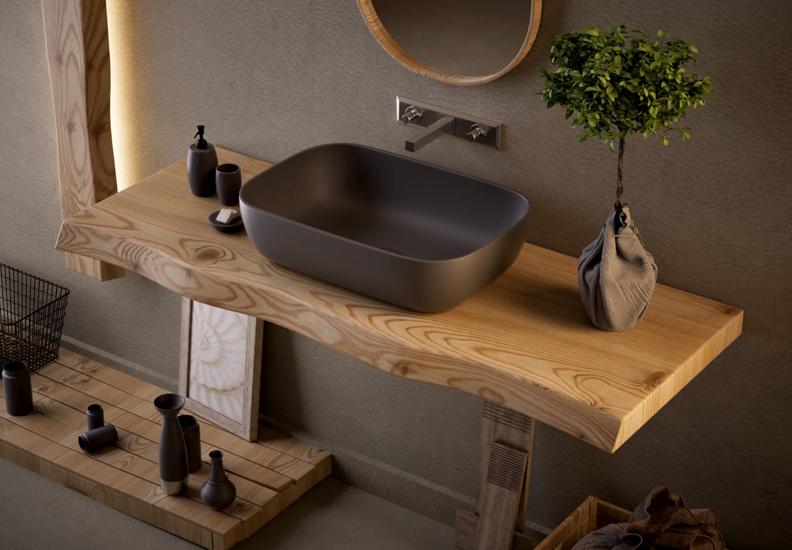 Plan de toilette Rustic 1 Bruntec principal 0