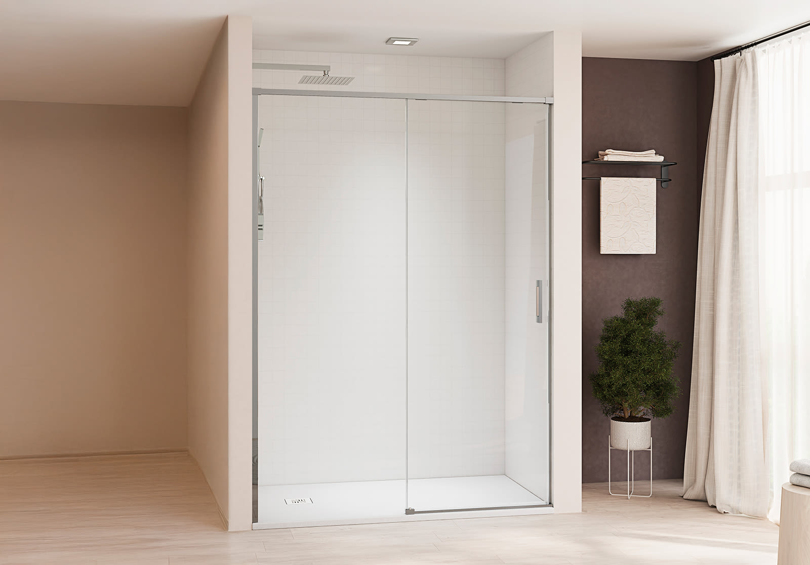 Paroi de douche coulissante sur mesure Aria Bruntec principal 0