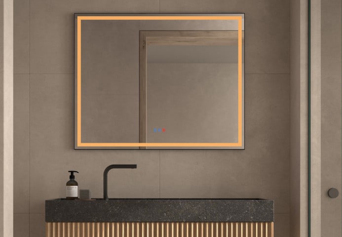 Miroir de salle de bains avec l'éclairage LED Rua Bruntec principal 0