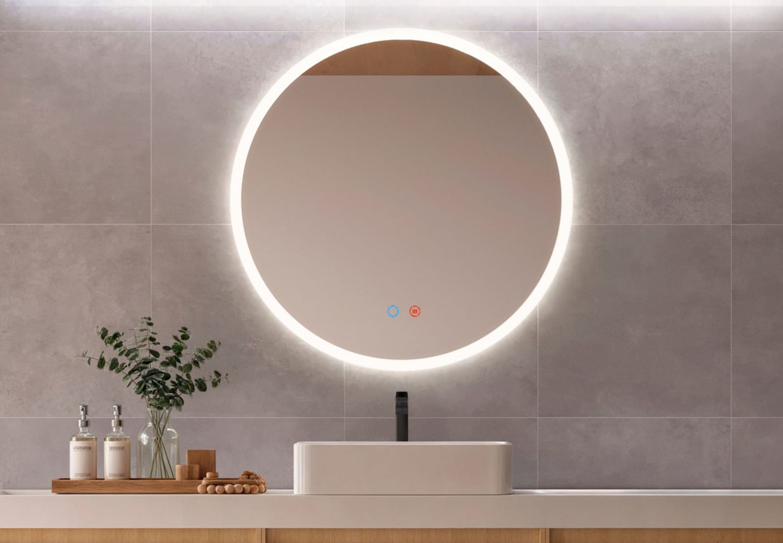 Miroir de salle de bains avec LED Londres Ledimex principal 0