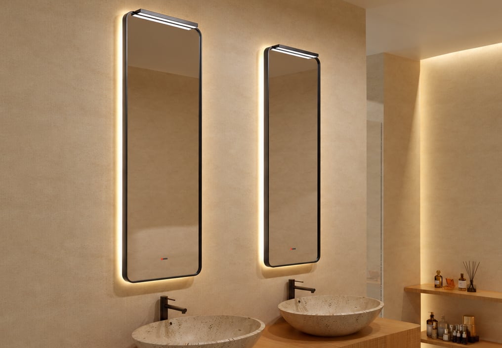 Miroir de salle de bains avec l'éclairage LED Palermo Ledimex principal 0