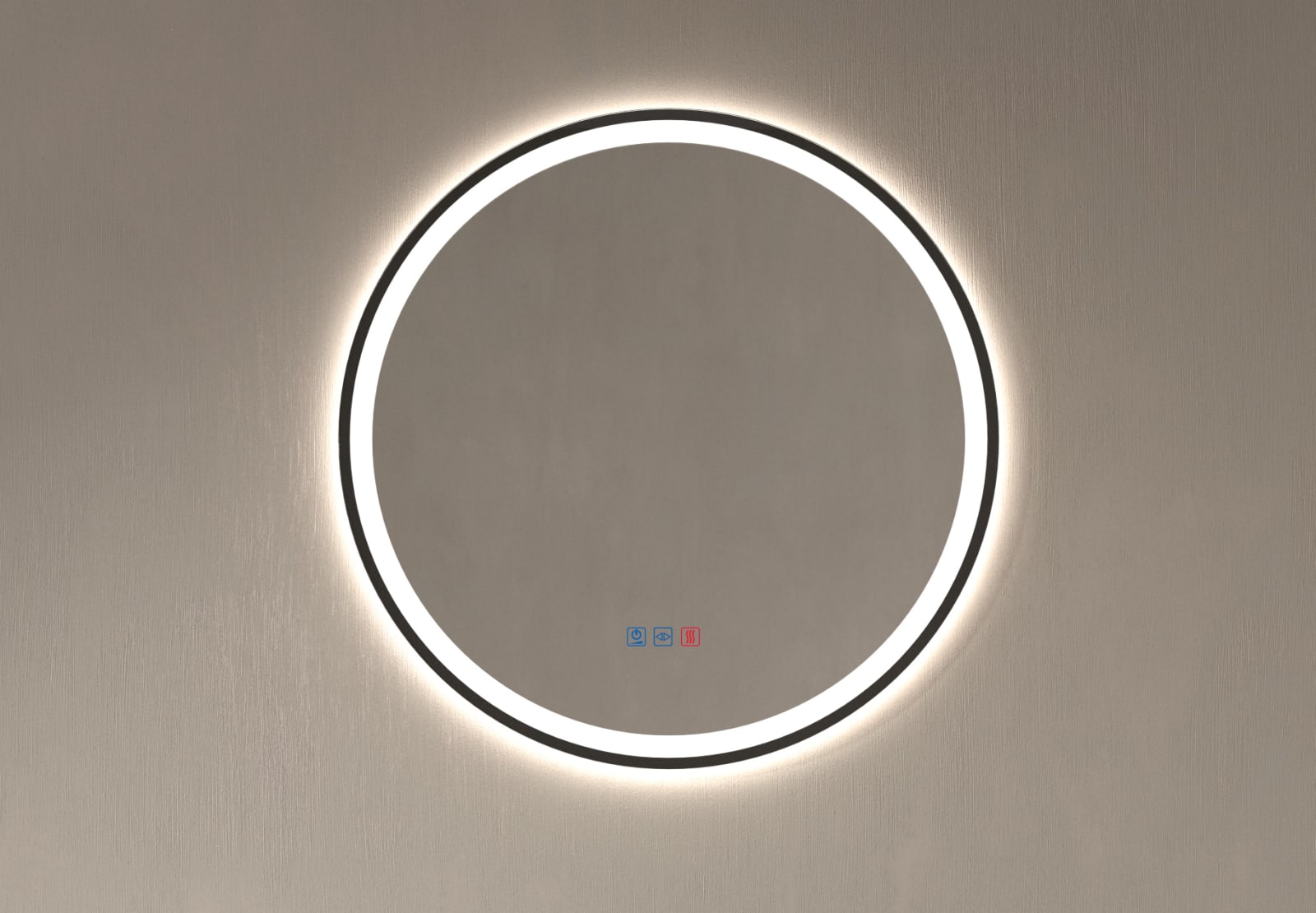 Miroir de salle de bains avec l'éclairage LED Aura Bruntec principal 0