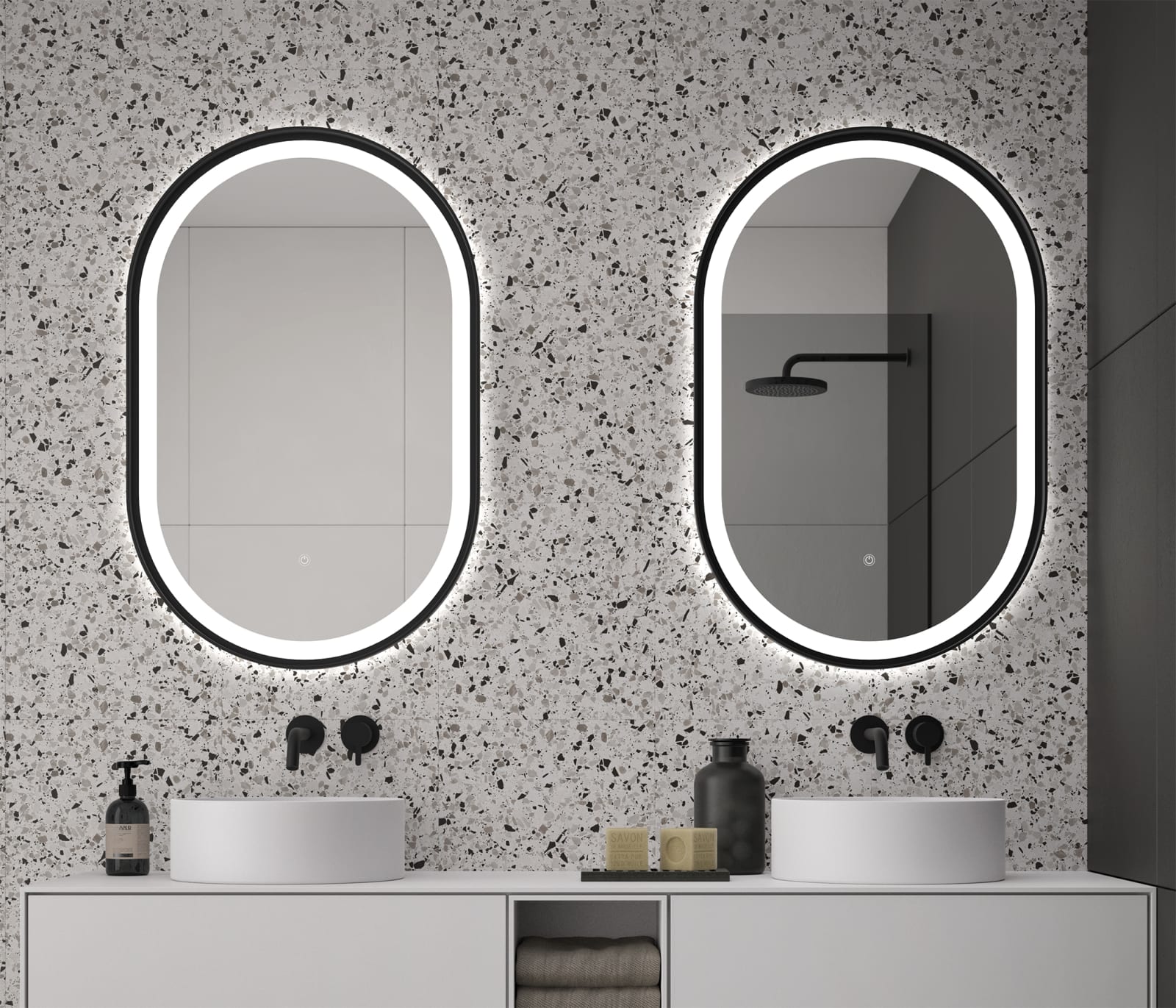 Miroir de salle de bains avec éclairage LED Boracay Eurobath principal 0
