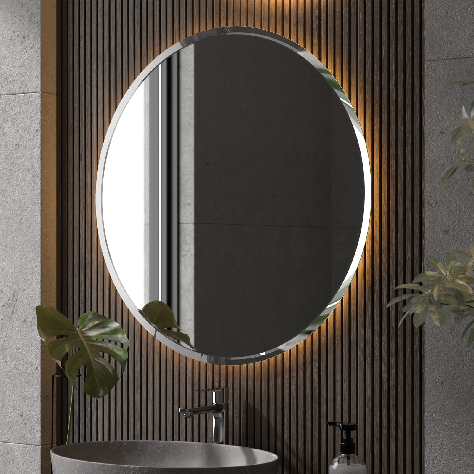 Miroir de salle de bains avec éclairage LED Soleil Eurobath principal 0