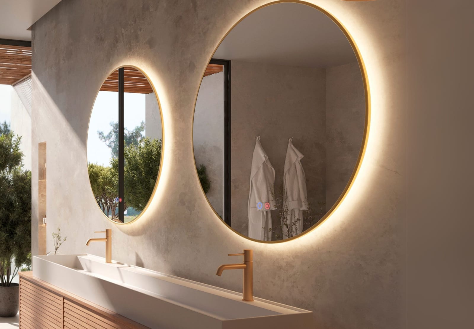 Miroir de salle de bains avec éclairage LED Fun Ledimex principal 0