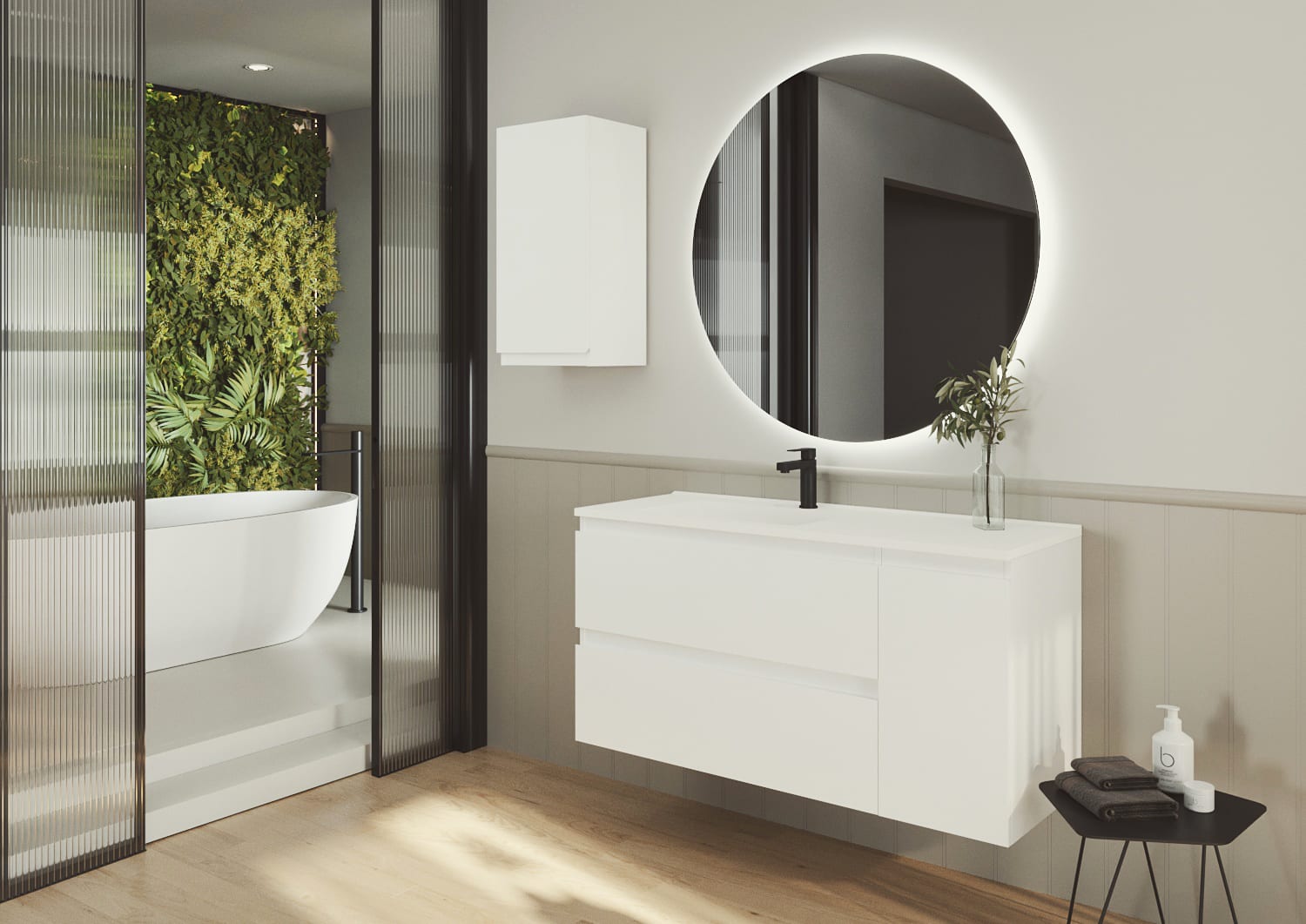 Meuble de salle de bains MDF laqués Vilma Bruntec principal 0