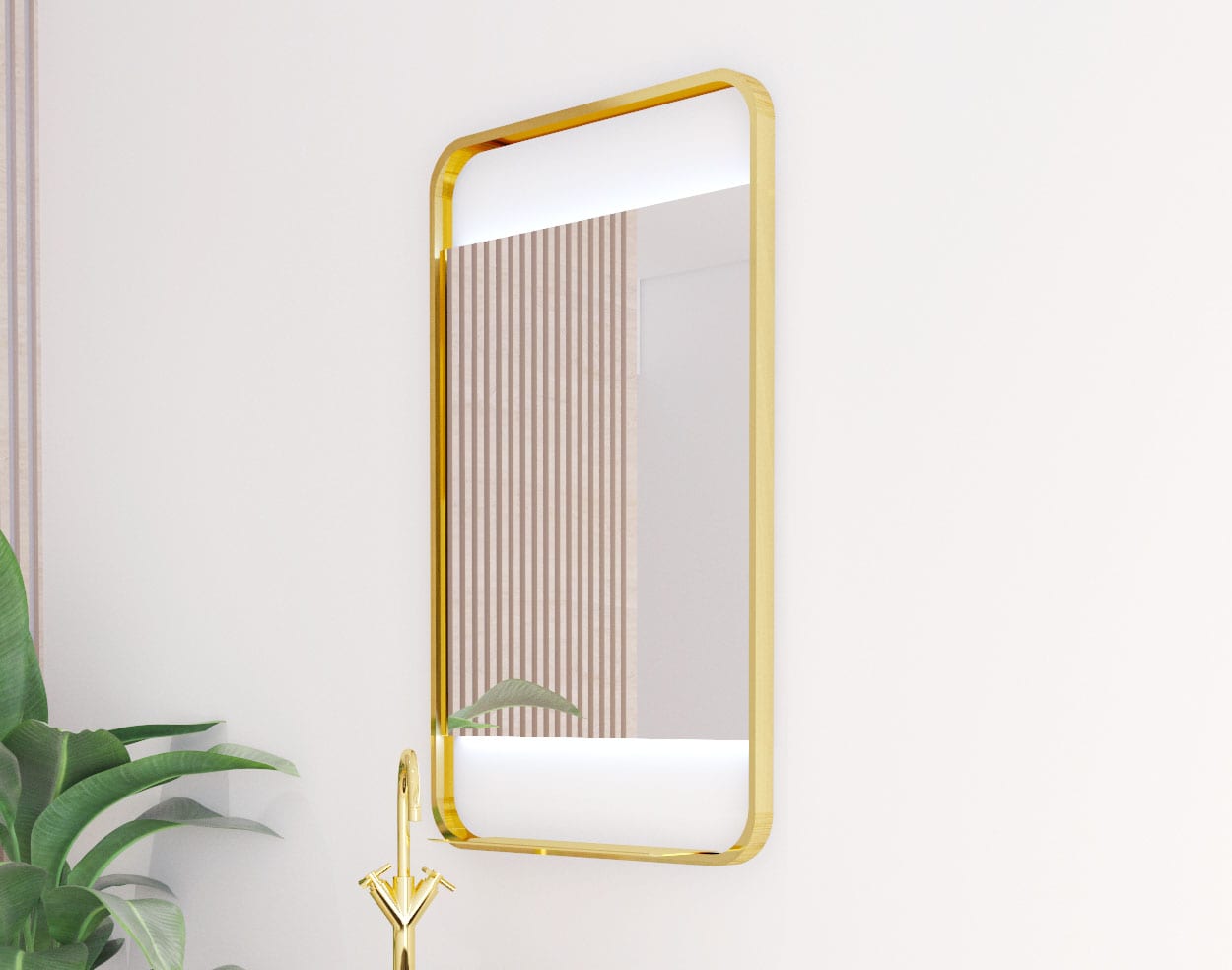 Miroir de salle de bain avec éclairage LED Sansa Bruntec principal 0
