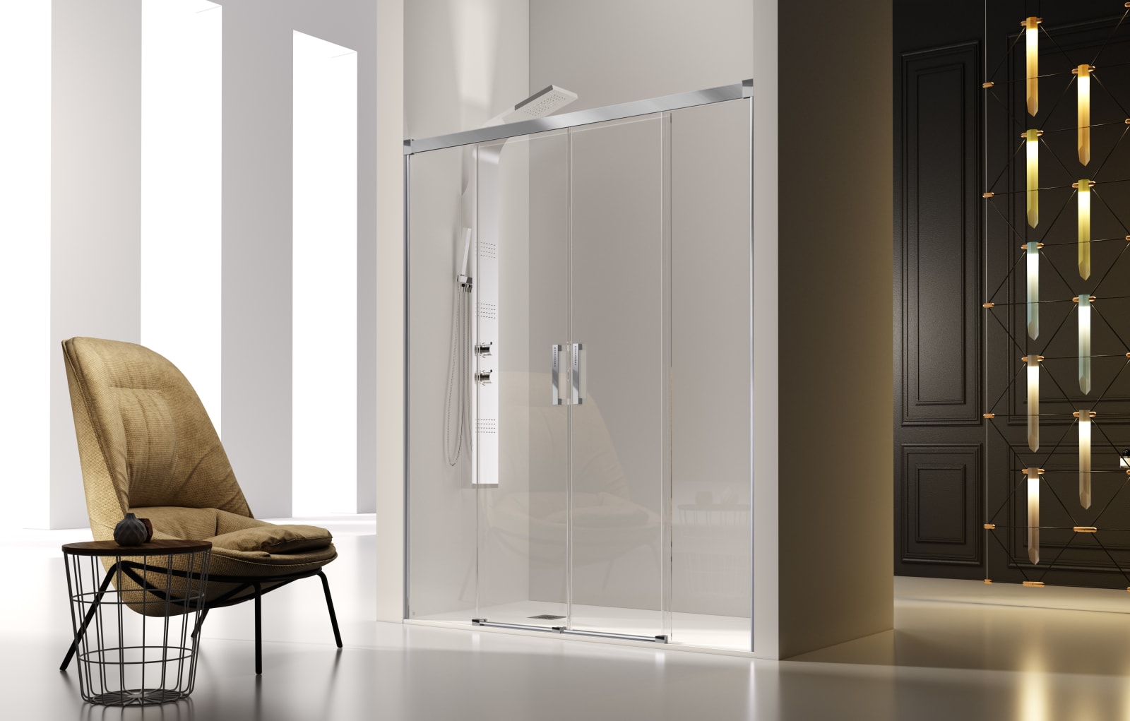 Paroi de douche en Glasé (GS100) Kassandra principal 0