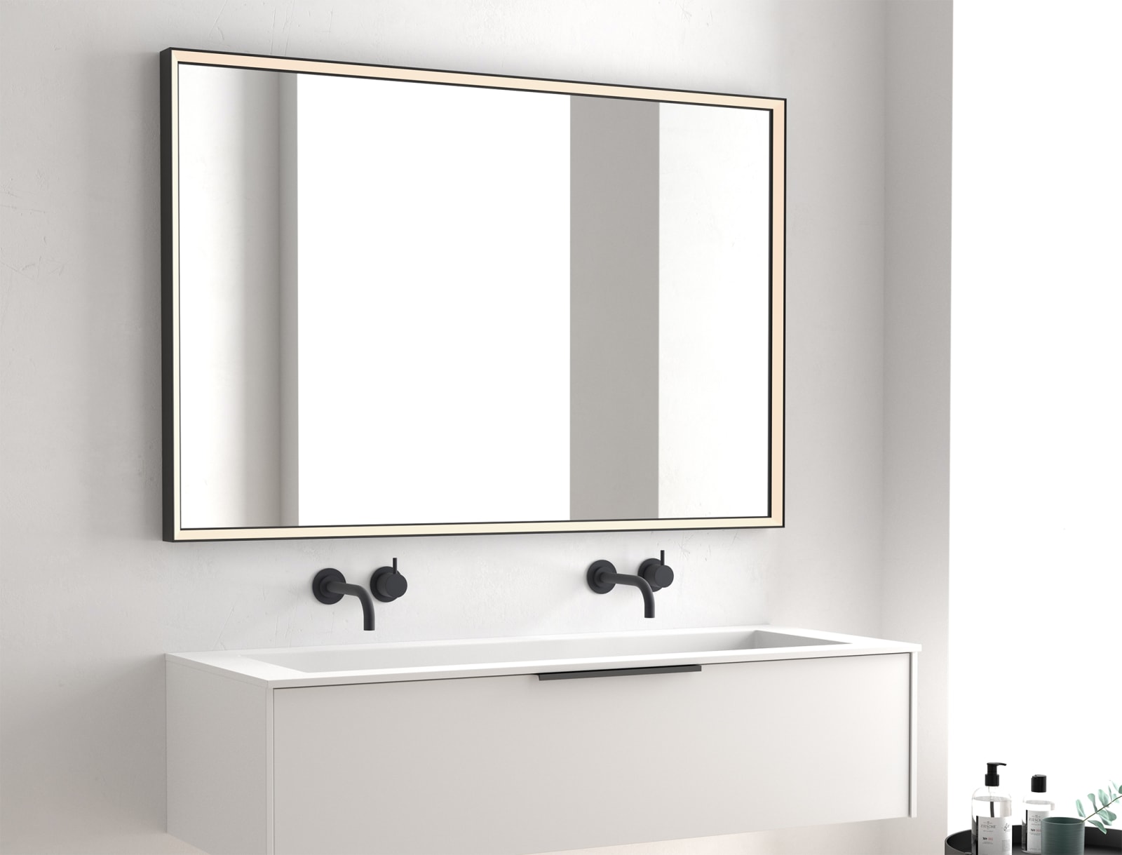 Miroir de salle de bains avec éclairage LED Atiu Eurobath principal 0