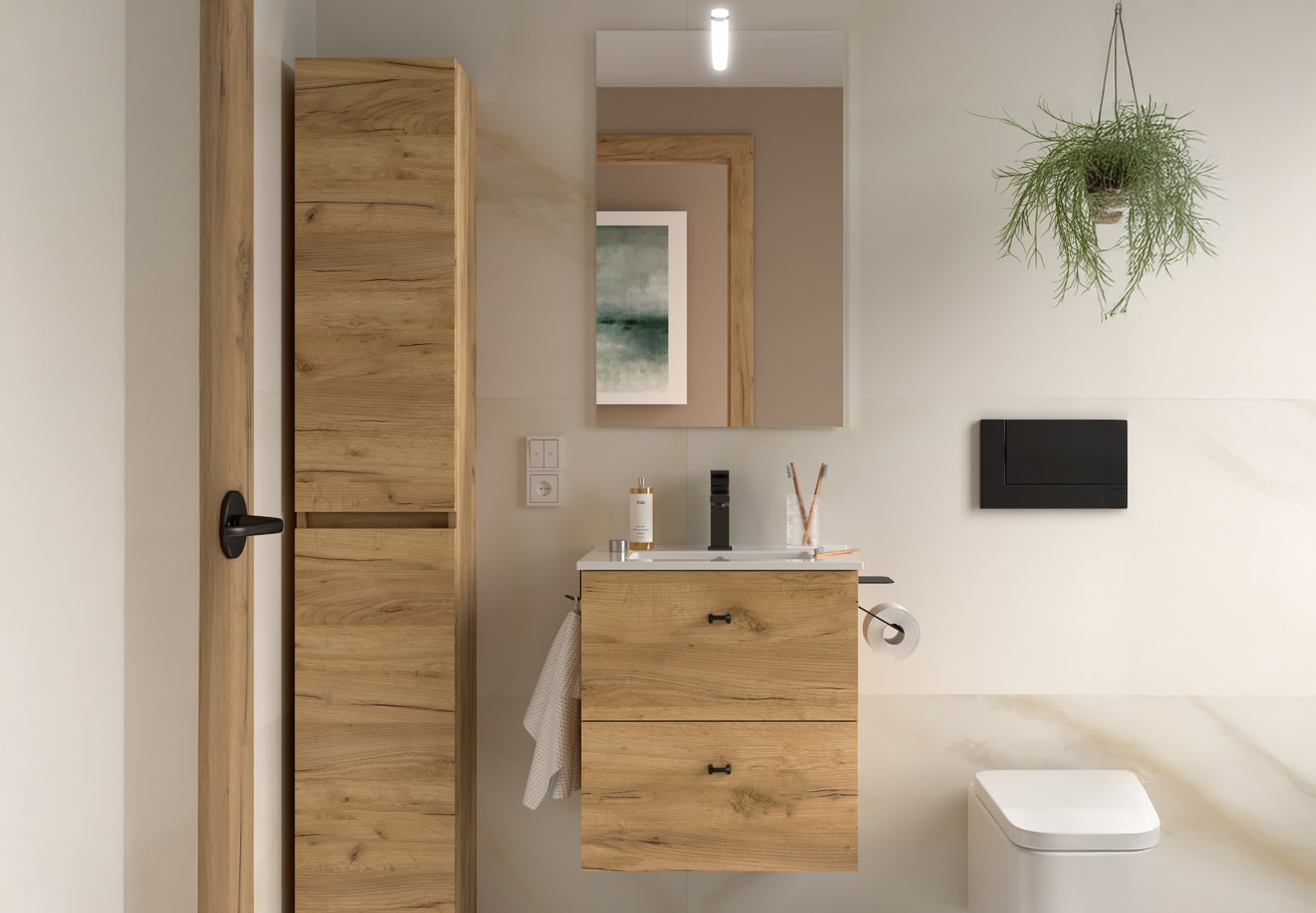 Ensemble de meubles de salle de bains  fond réduit 35 cm Inara Salgar principal 0