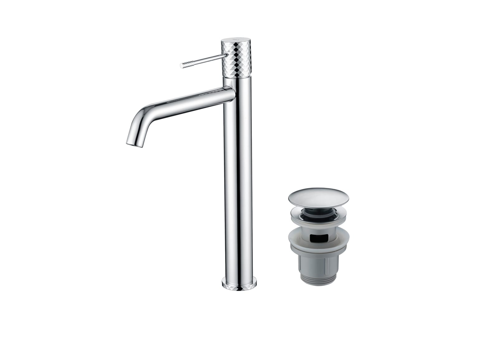 Pack Robinet de lavabo à bec haut Genova Imex + bonde click-clack principal 0