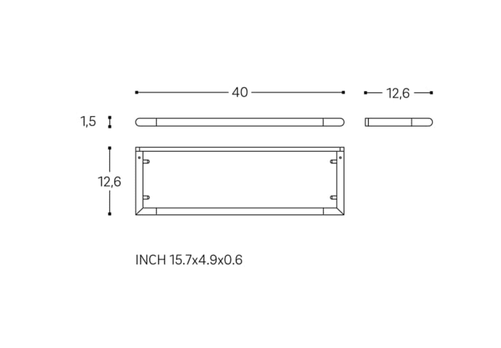 Etagère de salle de bain Micra Cosmic croquis 2