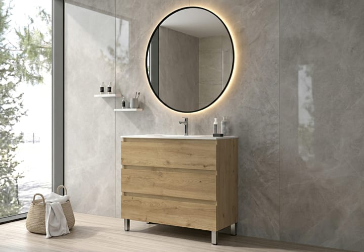 Ensemble complet de meubles de salle de bains Sioro Bruntec principal 1