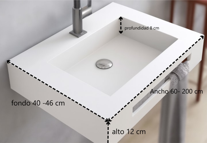 Lavabo suspendu Miami Bruntec croquis 1