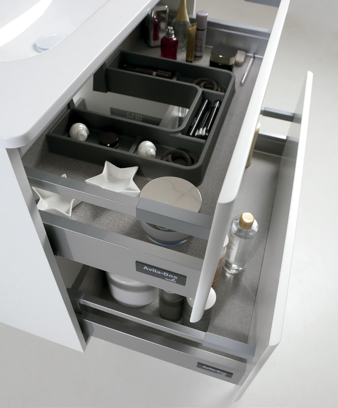 Avila Dos Paris 39 cm - Ensemble de vanité de salle de bain à profondeur réduite détail 2