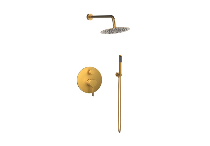 Ensemble de douche à encastrer en Bambú Lluvibath principal 2