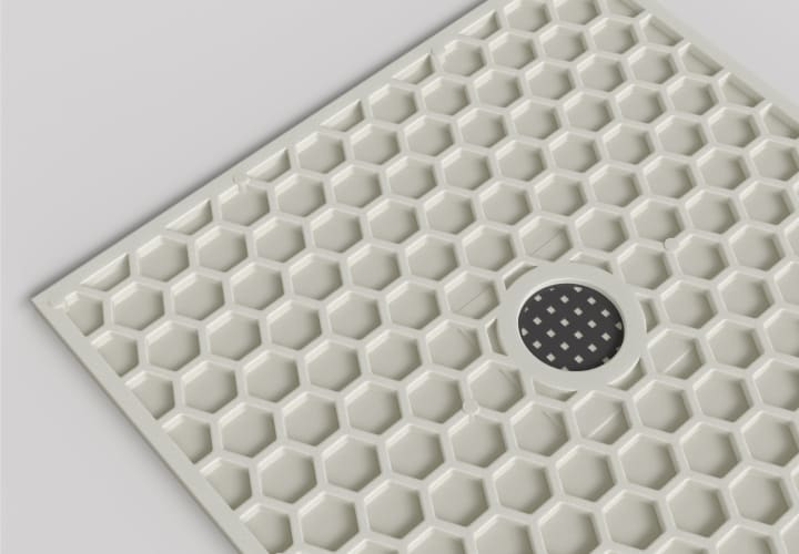Receveur de douche en résine Galileo de Bruntec détail 5