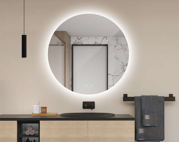 Miroir de salle de bains avec éclairage LED Lisboa Ledimex principal 2