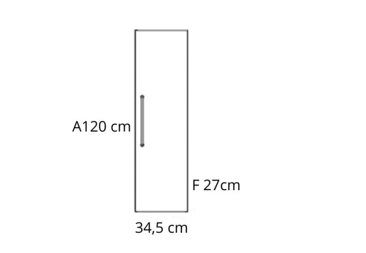 Colonne de salle de bains à porte lisse Verso Viso croquis 17