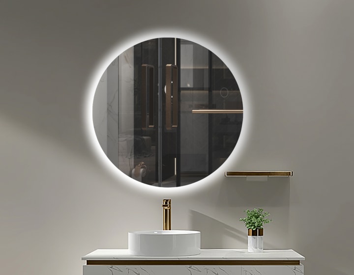 Miroir de salle de bain avec éclairage LED Oporto Ledimex principal 2