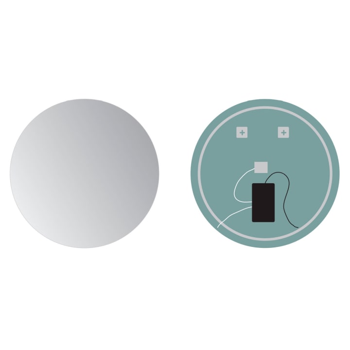 Miroir de salle de bain avec éclairage LED Oporto Ledimex croquis 10