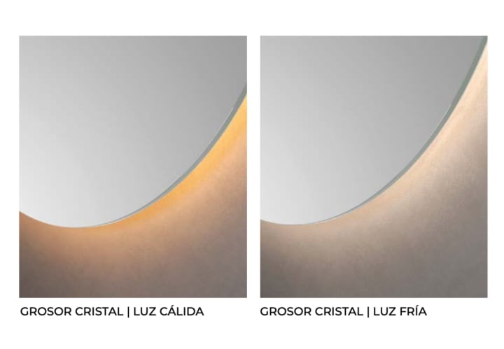 Miroir de salle de bain avec éclairage LED Oporto Ledimex détail 5