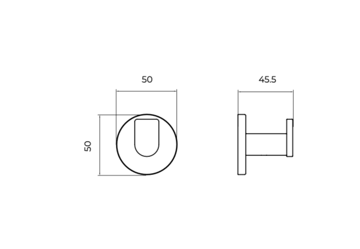Patère de salle de bain (2 unités) Practic Medimex croquis 7