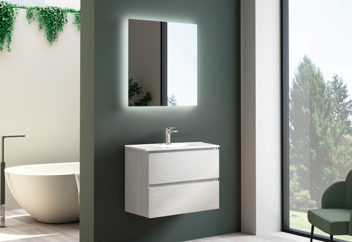 Ensemble de meubles de salle de bains 39 cm de profondeur réduite Roma Bruntec principal 4