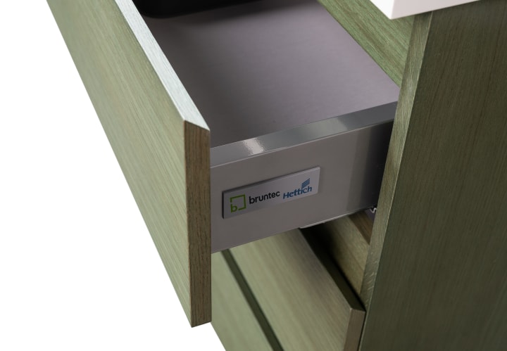 Ensemble de meuble de salle de bain compact Nivo Bruntec 2 tiroirs suspendus détail 10
