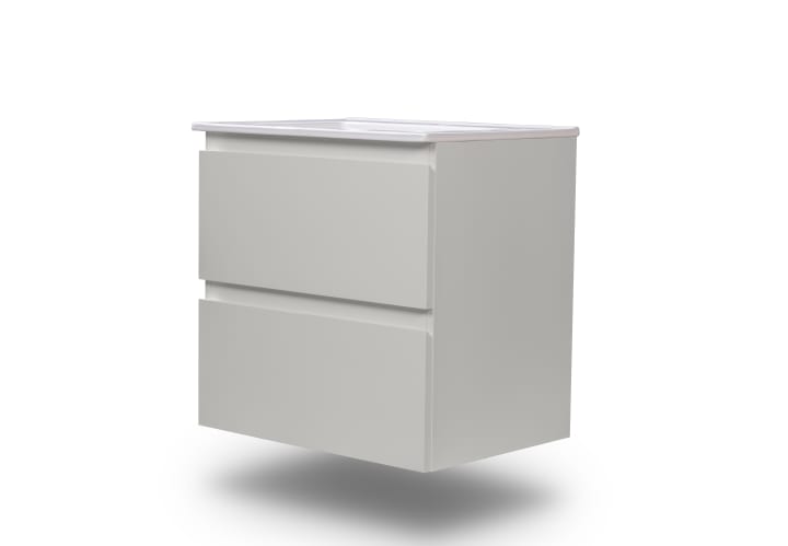 Ensemble de meuble de salle de bain compact Nivo Bruntec 2 tiroirs suspendus principal 1