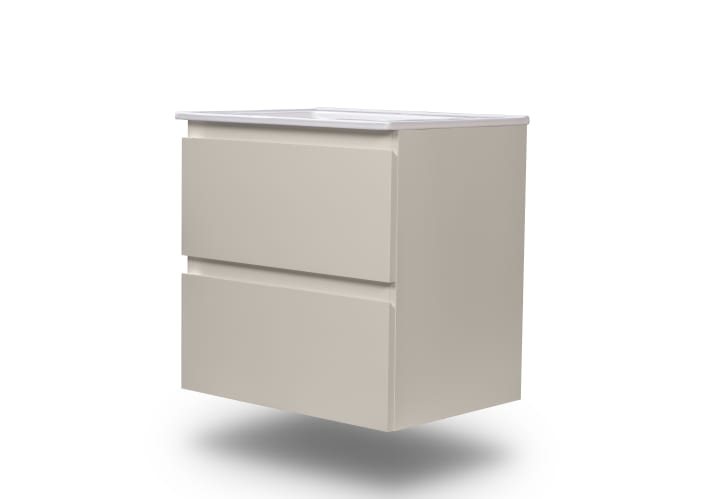 Ensemble de meuble de salle de bain compact Nivo Bruntec 2 tiroirs suspendus principal 5